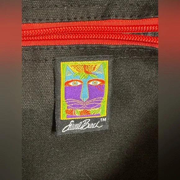 Laurel Burch Sky Spirit Birds Canvas Large Shoulder Bag Tote bird weekender - Picture 4 of 12